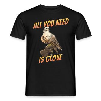 Falcon Falconry Falconry Falcon Hunter Hobby Sports - Men's T-Shirt - black - Front - AI Model Male 178 light (178cm)