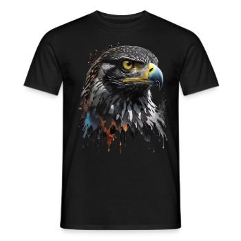 Falke Falkner Falknerei Falkenjäger Hobby Sport - Männer T-Shirt - Schwarz - Vorne - AI Model Male 178 light (178cm)