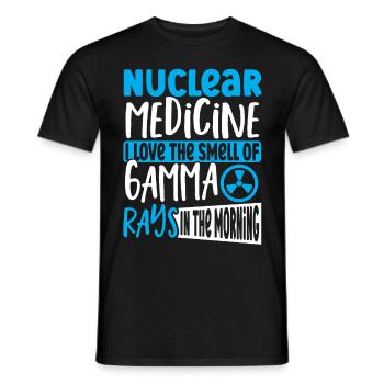 Nuklearmedizin Ich liebe den Geruch von - Männer T-Shirt - Schwarz - Vorne - AI Model Male 178 light (178cm)