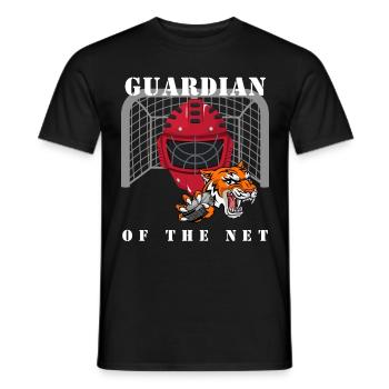 Ice Hockey Goalkeeper - Guardian of the net - Men's T-Shirt - black - Front - AI Model Male 178 light (178cm)