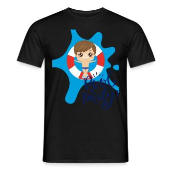 Pool Party - Männer T-Shirt - Schwarz - Vorne - AI Model Male 178 light (178cm)