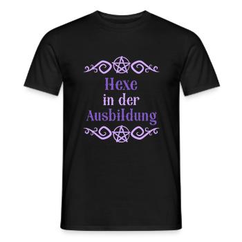 Hexe in der Ausbildung Gothic Pentagram - Männer T-Shirt - Schwarz - Vorne - AI Model Male 178 light (178cm)