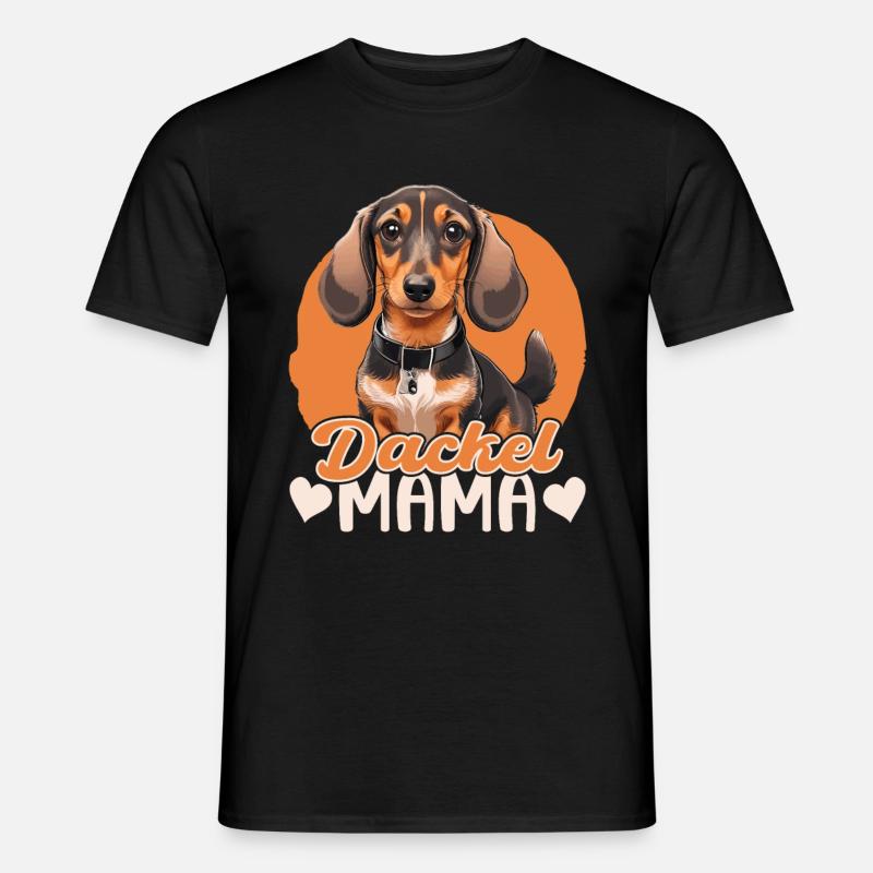 Dackel Mama - Männer T-Shirt - Schwarz
