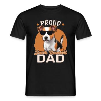 Fier père Jack Russell - T-shirt homme - noir - Devant - AI Model Male 178 light (178cm)