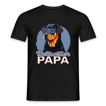 Rottweiler Papa - T-shirt homme - noir - Devant - AI Model Male 178 light (178cm)