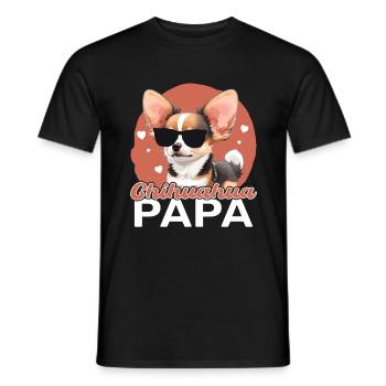 Chihuahua Papa - T-shirt homme - noir - Devant - AI Model Male 178 light (178cm)