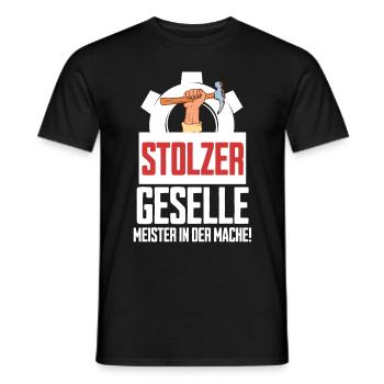 Gesellen Geselle Gesellenbrief Prüfung Handwerker - Männer T-Shirt - Schwarz - Vorne - AI Model Male 178 light (178cm)
