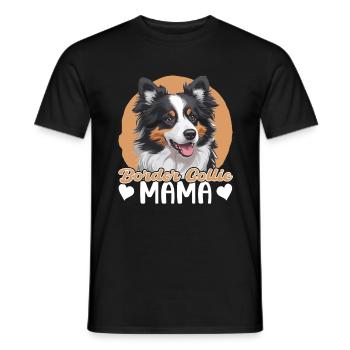 Border Collie Mama - T-shirt homme - noir - Devant - AI Model Male 178 light (178cm)