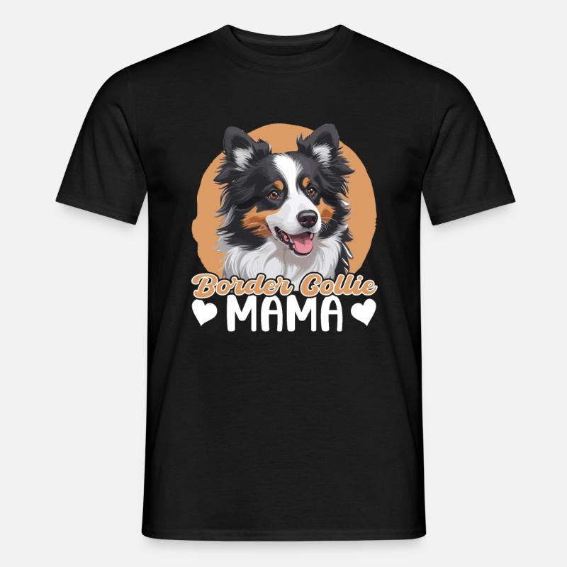 Border Collie Mama - Männer T-Shirt - Schwarz