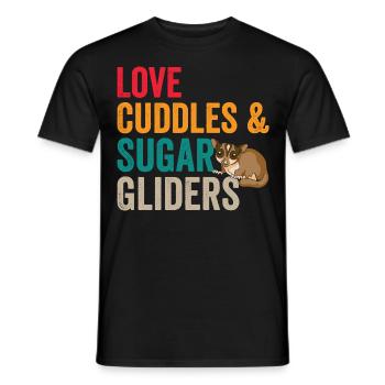 Love Cuddle Sugar Gliders Sugar Glider Owners - T-shirt homme - noir - Devant - AI Model Male 178 light (178cm)