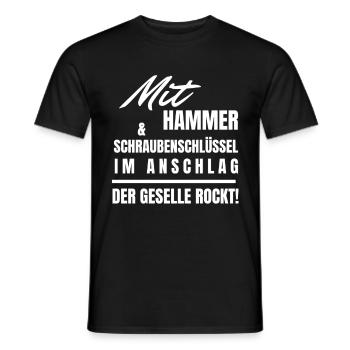 Gesellen Geselle Gesellenbrief Prüfung Handwerker - Männer T-Shirt - Schwarz - Vorne - AI Model Male 178 light (178cm)