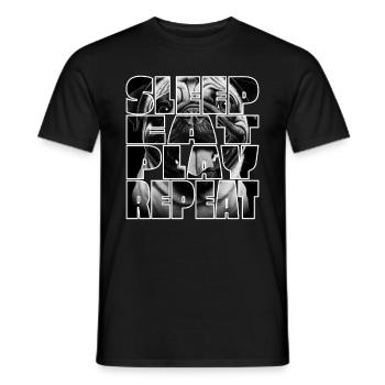 Lustiger und süßer Mopshund - Männer T-Shirt - Schwarz - Vorne - AI Model Male 178 light (178cm)