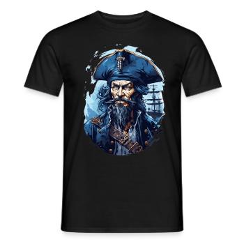 Pirate Skull Jolly Roger Costume Cadeau - T-shirt homme - noir - Devant - AI Model Male 178 light (178cm)