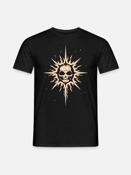 Skull Tribal Tiki Retro Mask - Men's T-Shirt - black