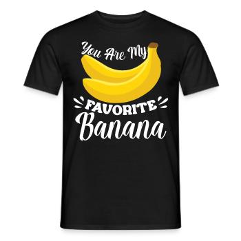 Tu es ma banane préférée - T-shirt homme - noir - Devant - AI Model Male 178 light (178cm)