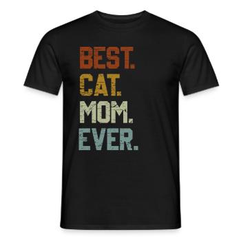 Best Cat Mom Best Cat Mom Ever Cat Motif - Men's T-Shirt - black - Front - AI Model Male 178 light (178cm)