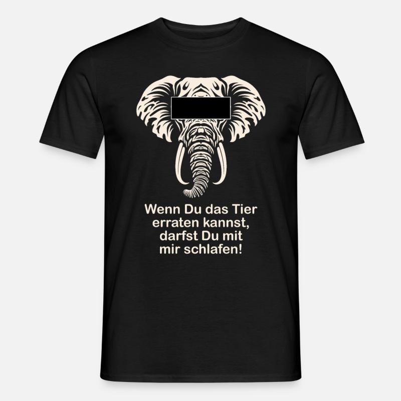 Elefant Lustiger Spruch Witzige Geschenkidee - Männer T-Shirt - Schwarz