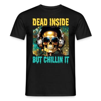 Inside dead mut rela - Men's T-Shirt - black - Front - AI Model Male 178 light (178cm)