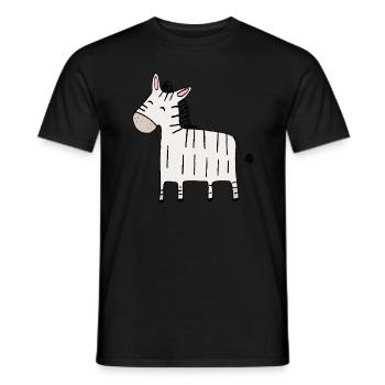 Zebra - Men's T-Shirt - black - Front - AI Model Male 178 light (178cm)