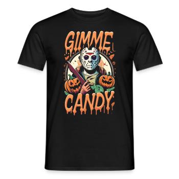 Halloween Gimme Candy Spooky Season - Men's T-Shirt - black - Front - AI Model Male 178 light (178cm)