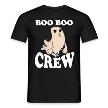 Ghost Boo Boo Crew - T-shirt homme - noir - Devant - AI Model Male 178 light (178cm)