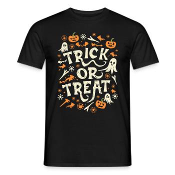 Trick or Treat Happy Halloween - Männer T-Shirt - Schwarz - Vorne - AI Model Male 178 light (178cm)