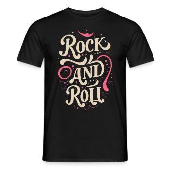 Devise de la déclaration rock and roll - T-shirt homme - noir - Devant - AI Model Male 178 light (178cm)