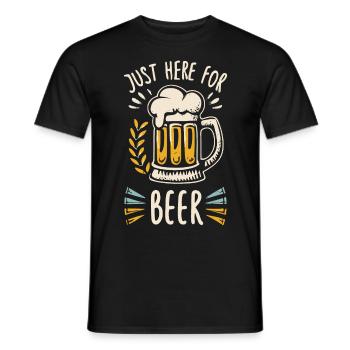 Just here for Beer Beer Drinkers Beer Lovers - Men's T-Shirt - black - Front - AI Model Male 178 light (178cm)