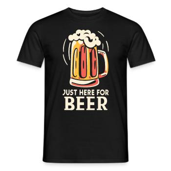 Juste ici pour les buveurs de bière Amateurs de bière - T-shirt homme - noir - Devant - AI Model Male 178 light (178cm)