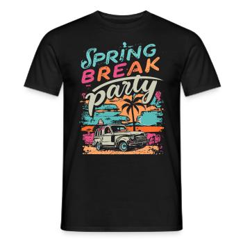 Spring Break Holiday Retro Vintage - T-shirt homme - noir - Devant - AI Model Male 178 light (178cm)