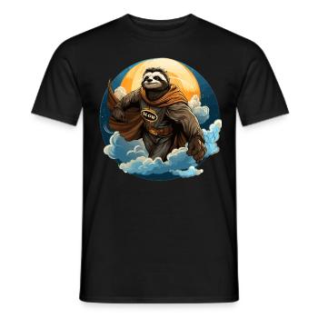 Super Faultier - Männer T-Shirt - Schwarz - Vorne - AI Model Male 178 light (178cm)