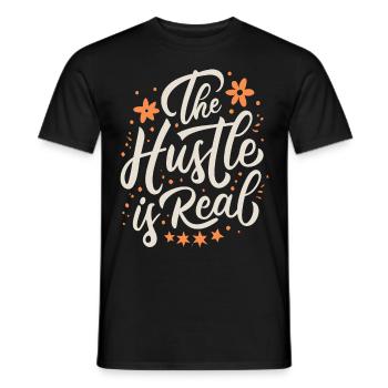 L’agitation est un vrai dicton sarcastique - T-shirt homme - noir - Devant - AI Model Male 178 light (178cm)