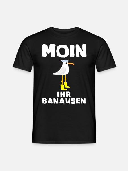 Banausen Spruch - Moin - Männer T-Shirt - Schwarz
