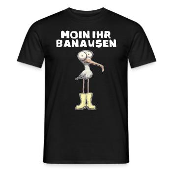 Geschenk Geschenkidee Spruch Moin Banausen - Männer T-Shirt - Schwarz - Vorne - AI Model Male 178 light (178cm)