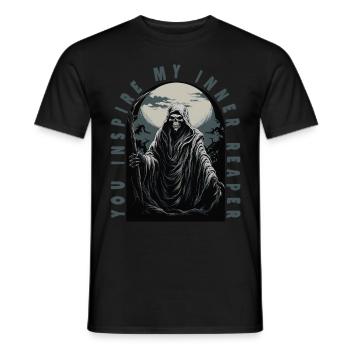 Gruseliger SensenmannYou Inspire My Inner Reaper - Männer T-Shirt - Schwarz - Vorne - AI Model Male 178 light (178cm)