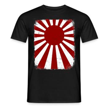 Japanese Sunrise Japan Samurai Flag - Men's T-Shirt - black - Front - AI Model Male 178 light (178cm)