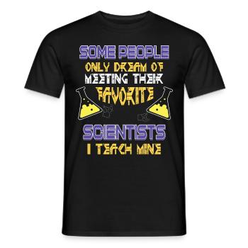 SCIENCE TEACHER Tee Teach Biology Chemistry Physic - Männer T-Shirt - Schwarz - Vorne - AI Model Male 178 light (178cm)