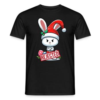 Beleidigter Osterhase Weihnachten lustig Geschenk - Männer T-Shirt - Schwarz - Vorne - AI Model Male 178 light (178cm)
