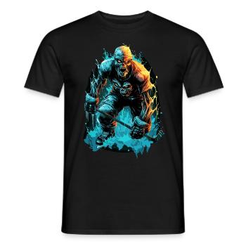 Joueur De Hockey Sur Glace Hockey Zombie Monstre - T-shirt homme - noir - Devant - AI Model Male 178 light (178cm)