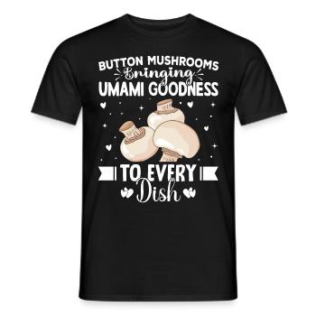 Mushrooms Gifts- Pilze Geschenkidee- Pilze Tshirt - Männer T-Shirt - Schwarz - Vorne - AI Model Male 178 light (178cm)