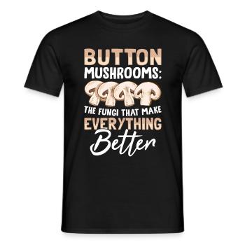 Mushrooms- Pilze Geschenke - Männer T-Shirt - Schwarz - Vorne - AI Model Male 178 light (178cm)