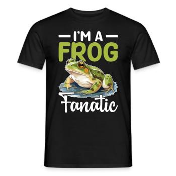 Cadeau de grenouille Je suis un fanatique de grenouille - T-shirt homme - noir - Devant - AI Model Male 178 light (178cm)