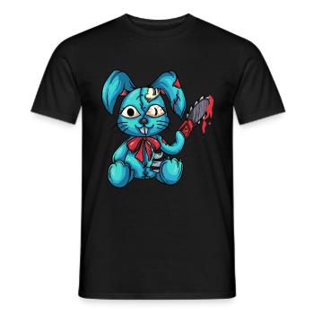 Hasen Dämon Gothic Kawaii - Männer T-Shirt - Schwarz - Vorne - AI Model Male 178 light (178cm)
