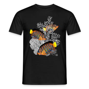 Fische Korallen Meer Ozean Tropische Fische - Männer T-Shirt - Schwarz - Vorne - AI Model Male 178 light (178cm)
