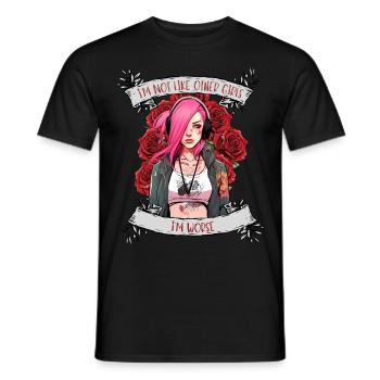 I'm not like other women, I'm worse - Men's T-Shirt - black - Front - AI Model Male 178 light (178cm)