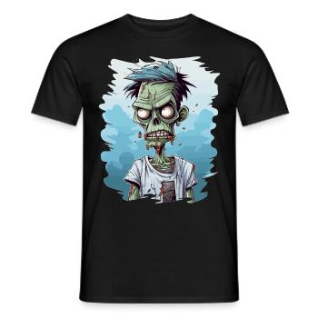 Zombie Zombies Undead Halloween - Men's T-Shirt - black - Front - AI Model Male 178 light (178cm)