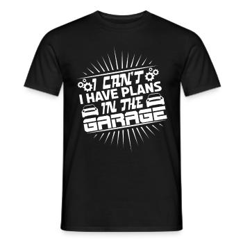 Je ne peux pas, j'ai des projets dans le garage. - T-shirt homme - noir - Devant - AI Model Male 178 light (178cm)