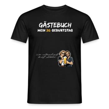 Gästebuch 30 Geburtstag 30 Jahre 1994 - Männer T-Shirt - Schwarz - Vorne - AI Model Male 178 light (178cm)