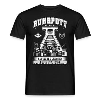 Ruhrpott Ruhrgebiet - Männer T-Shirt - Schwarz - Vorne - AI Model Male 178 light (178cm)