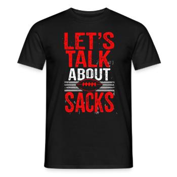 Parlons de Sacks Dicton de football drôle - T-shirt homme - noir - Devant - AI Model Male 178 light (178cm)